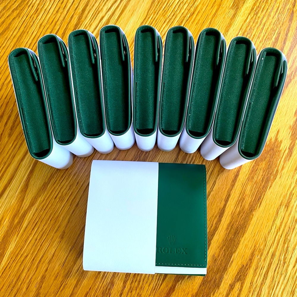 Rolex Green Leather Service Center Travel Pouch